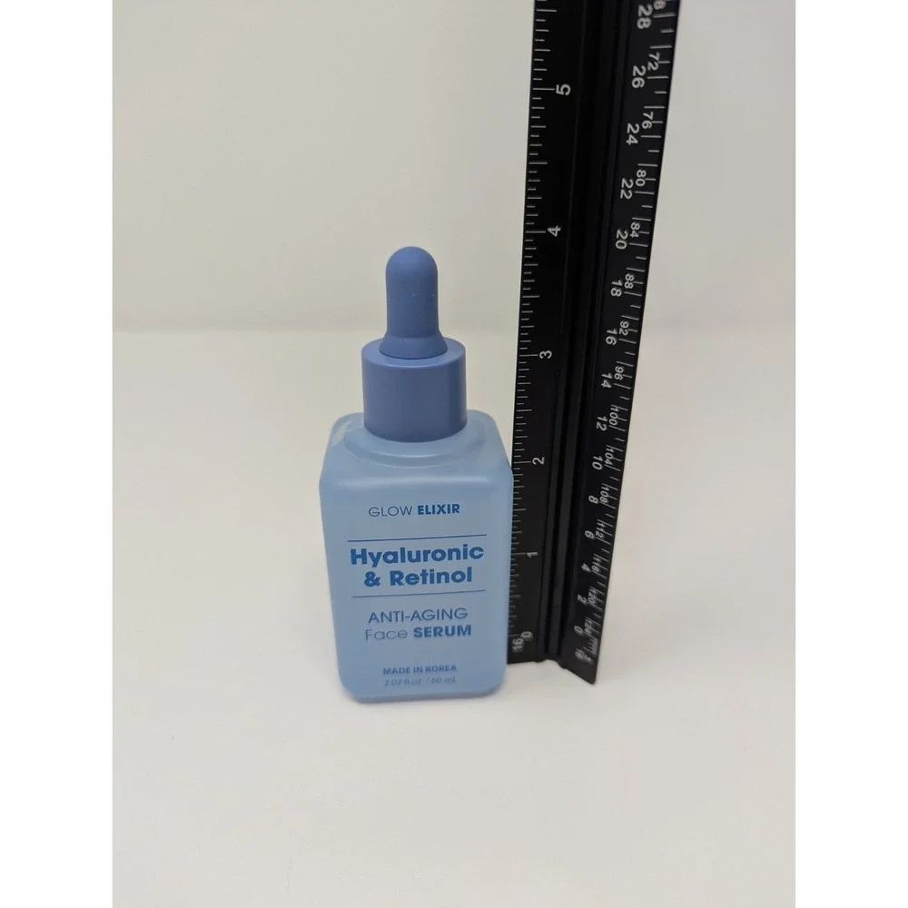 Korean‎ Glow Elixir Hyaluronic & Retinol Anti-Aging Facial Serum 2.02 FL.OZ NEW